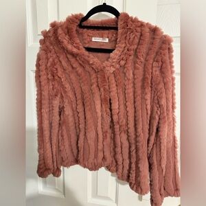 Rabbit fur cardigan